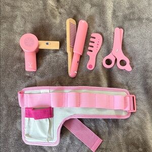 Mud Pie Pink Kids Hair Tool Set